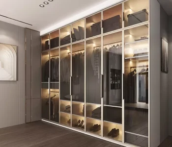 Glass Hinged Door Wardrobe