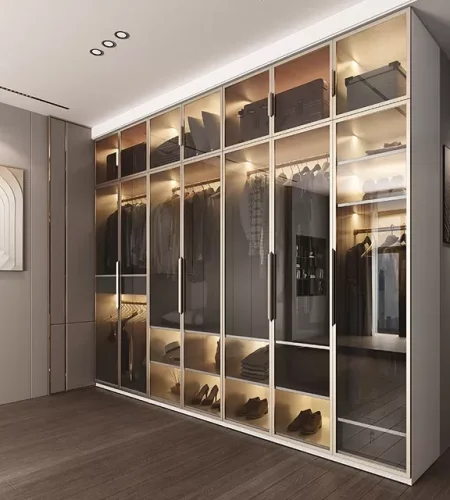 Glass Hinged Door Wardrobe