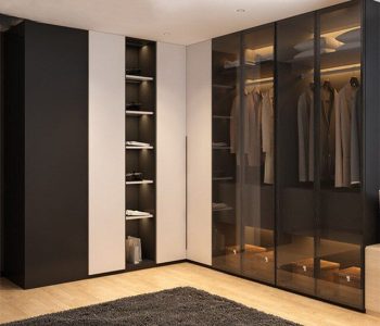 Glass Hinged Door Wardrobe