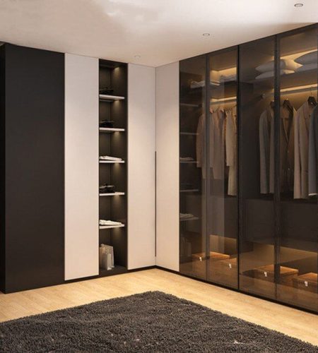 Glass Hinged Door Wardrobe