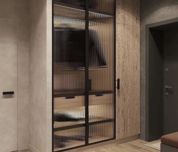 Glass Hinged Door Wardrobe