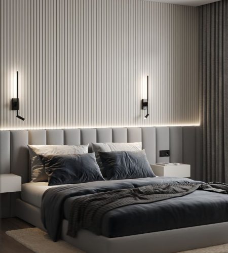 Bedroom Bed Back Wall POP Design