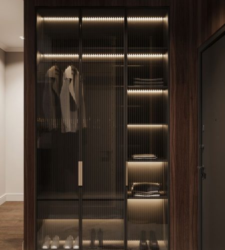 Glass Hinged Door Wardrobe