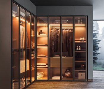 Glass Hinged Door Wardrobe