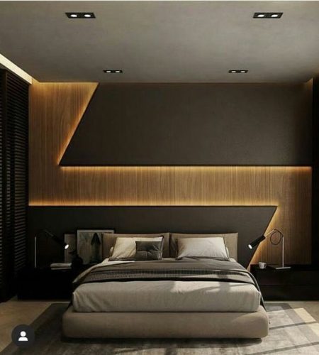 Bedroom Bed Back Wall POP Design