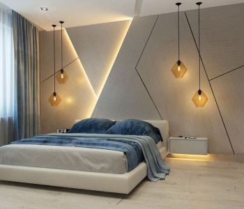 Bedroom Bed Back Wall POP Design