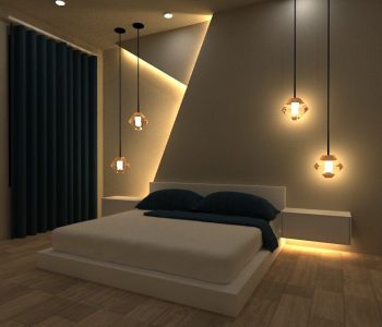 Bedroom Bed Back Wall POP Design